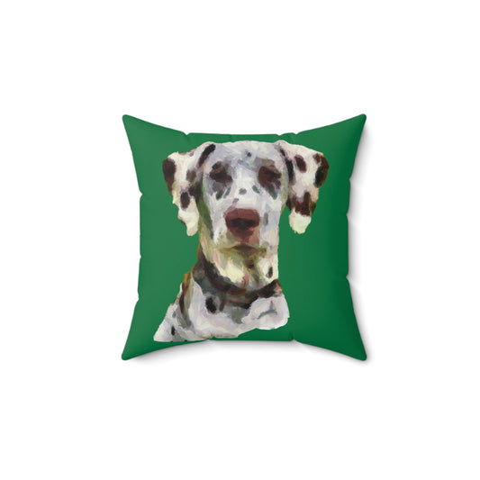 Dalmatian Impressionistic Spun Polyester Throw Pillow