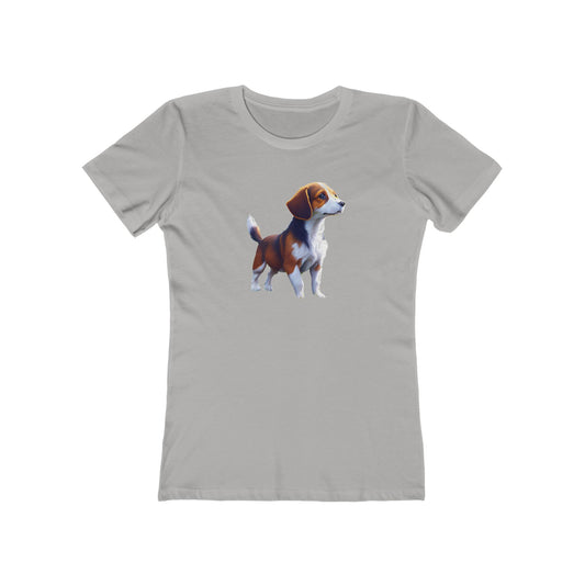 Drever Puppy Women's Slim Fit Ringspun Cotton Tee