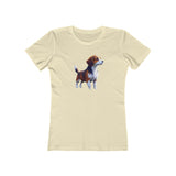 Drever Puppy Women's Slim Fit Ringspun Cotton Tee
