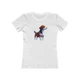 Drever Puppy Women's Slim Fit Ringspun Cotton Tee