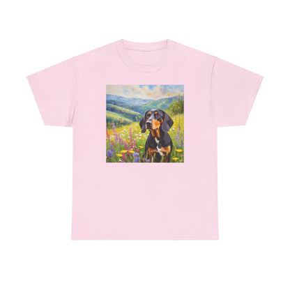 Black & Tan Coonhound Unisex Heavy Cotton Tee