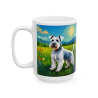 White Schnauzer Ceramic Mug - 2 Sizes