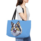 Alaskan Klee Kai -  Dog Portrait Weekender Tote Bag | Pet Lover's Travel Bag