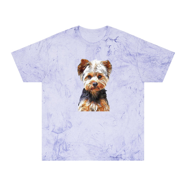 Yorkshire Terrier 'Lupis' Unisex Color Blast Ringspun Cotton T-Shirt by DoggyLips™