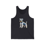 White Schnauzer Unisex Jersey Tank