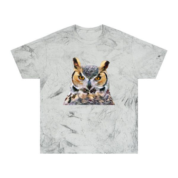 Great Horned Owl 'Hooty' Unisex Cotton Color Blast T-Shirt