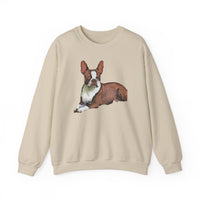 Boston Terrier - Brown & White - Unisex 50/50 Crewneck Sweatshirt