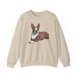 Boston Terrier - Brown & White - Unisex 50/50 Crewneck Sweatshirt