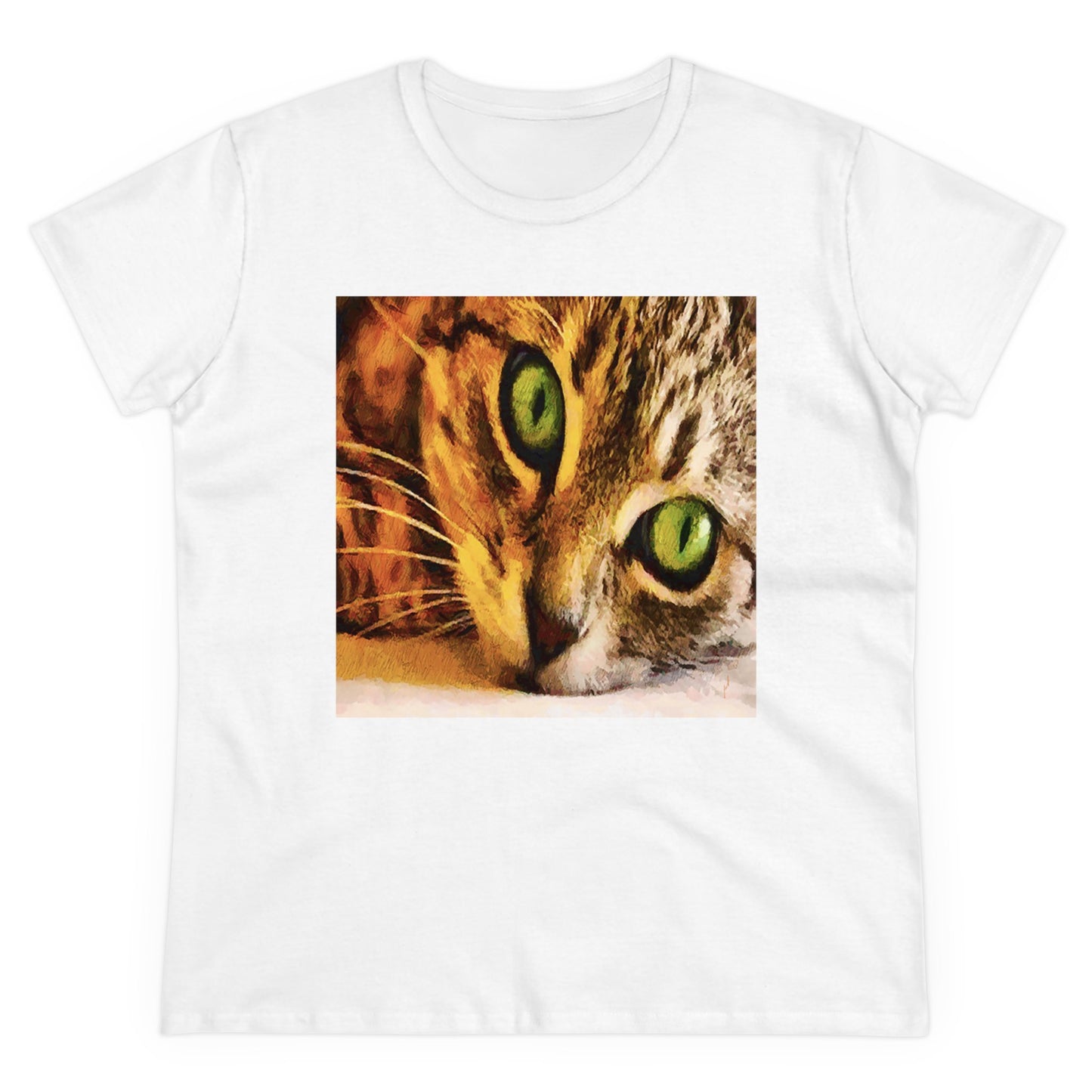 Cat  "Brucies Eyes"Women's Midweight Cotton Tee