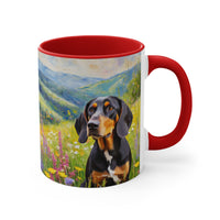 Black & Tan Coonhound Accent Coffee Mug, 11oz