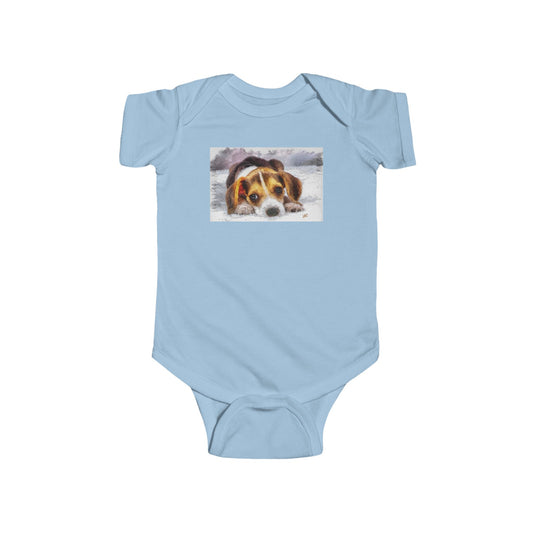 Beagle '#1' Infant Fine Jersey Bodysuit