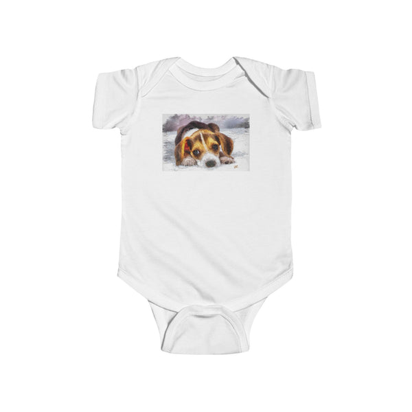 Beagle '#1' Infant Fine Jersey Bodysuit