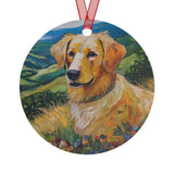 Golden Retriever Puppy Metal Ornaments