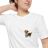 Nederlandse Kooikerhondje  Unisex Pocket T-shirt