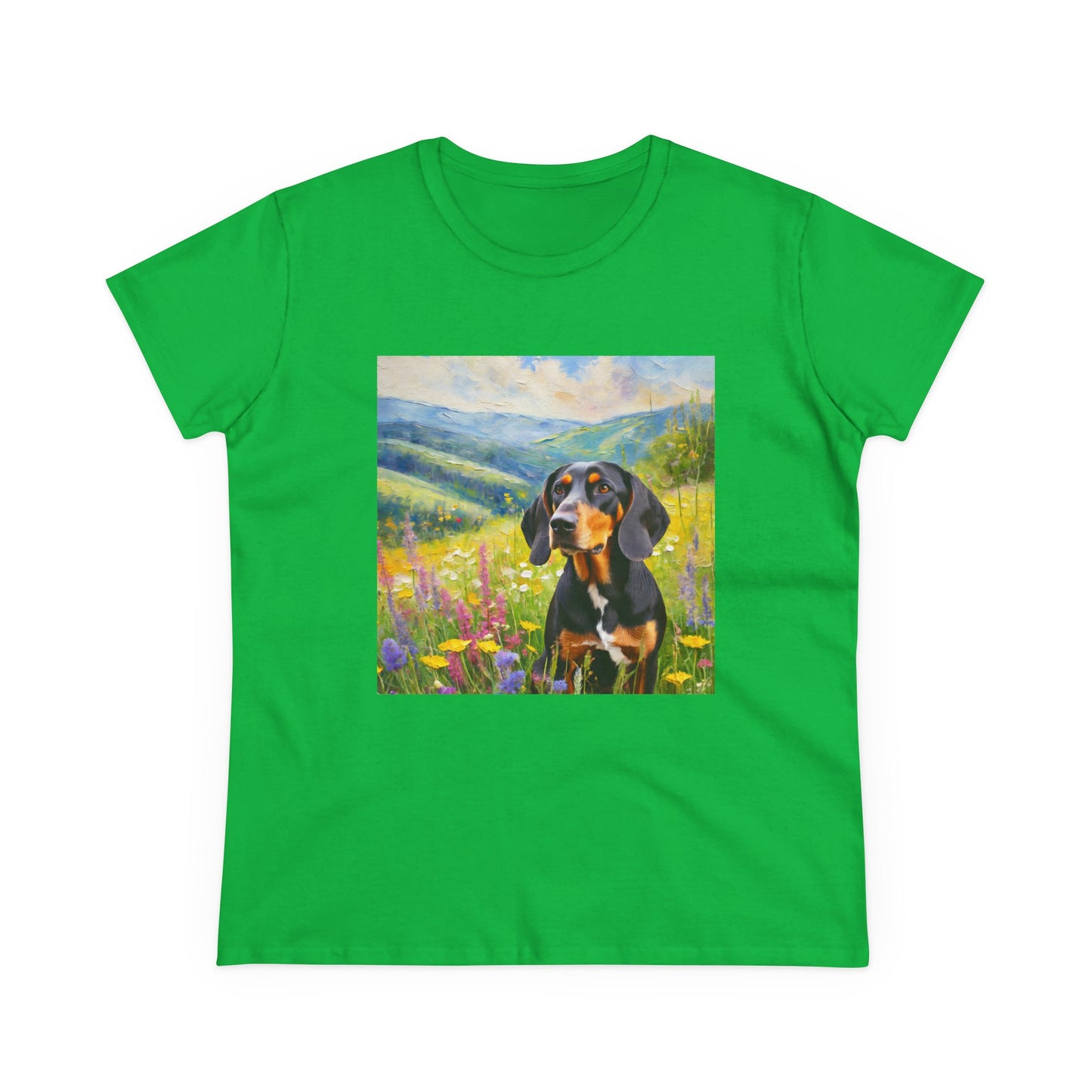 Black & Tan Coonhound Women's Midweight Cotton Tee