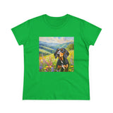 Black & Tan Coonhound Women's Midweight Cotton Tee