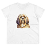 Lhasa Apso  Women's Midweight Cotton Tee