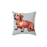 Dachshund 'Simone' Spun Polyester Throw Pillow