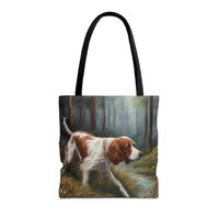 Irish Red & White Setter Polyester Tote Bag (AOP)