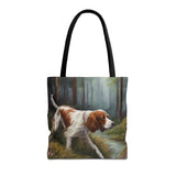 Irish Red & White Setter Polyester Tote Bag (AOP)