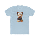 Yorkshire Terrier (Yorkie) 'Lupis' - Men's Fitted Cotton Crew Tee