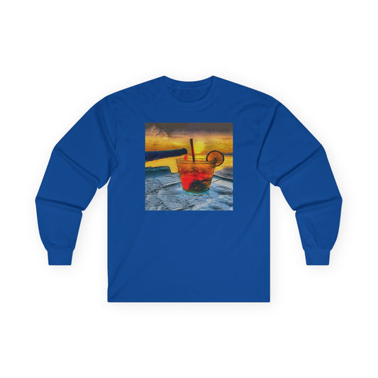 Cocktails at Sea Ranch Unisex Cotton Long Sleeve Tee