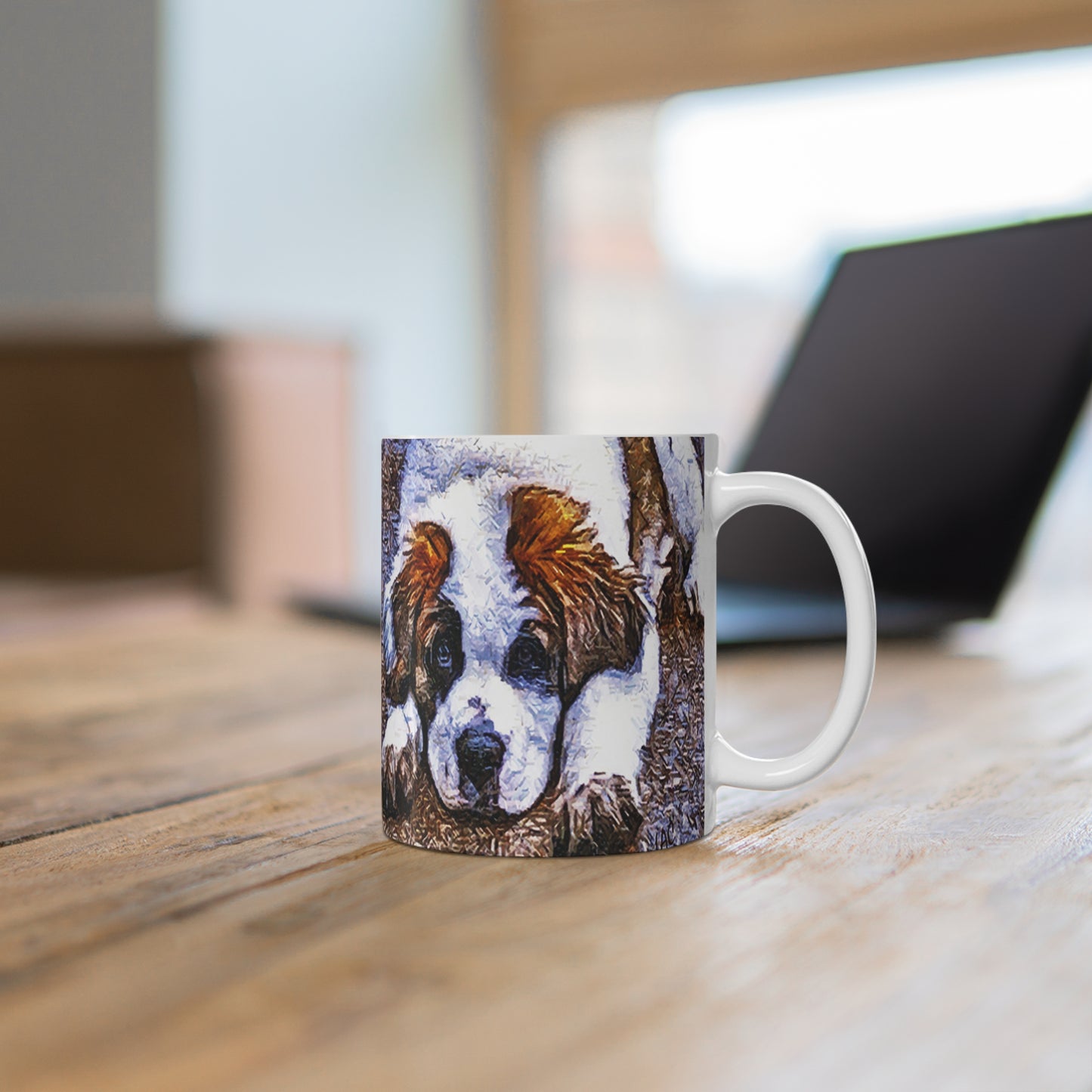 St. Bernard 'Sontuc' Ceramic Mug 11oz - Sip with a Smile!
