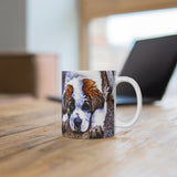 St. Bernard 'Sontuc' Ceramic Mug 11oz - Sip with a Smile!