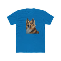 Icelandic Sheepdog Men's Fitted Cotton Crew Tee