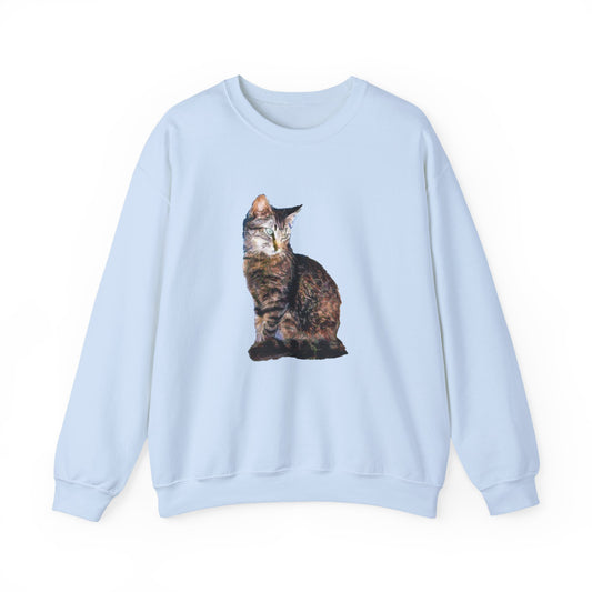 Cat 'Teris of Tinos' Unisex 50/50 Crewneck Sweatshirt