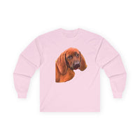 Redbone Coonhound Unisex Cotton Long Sleeve Tee