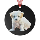Bichon Frise Metal Ornaments – Festive Canine Charm