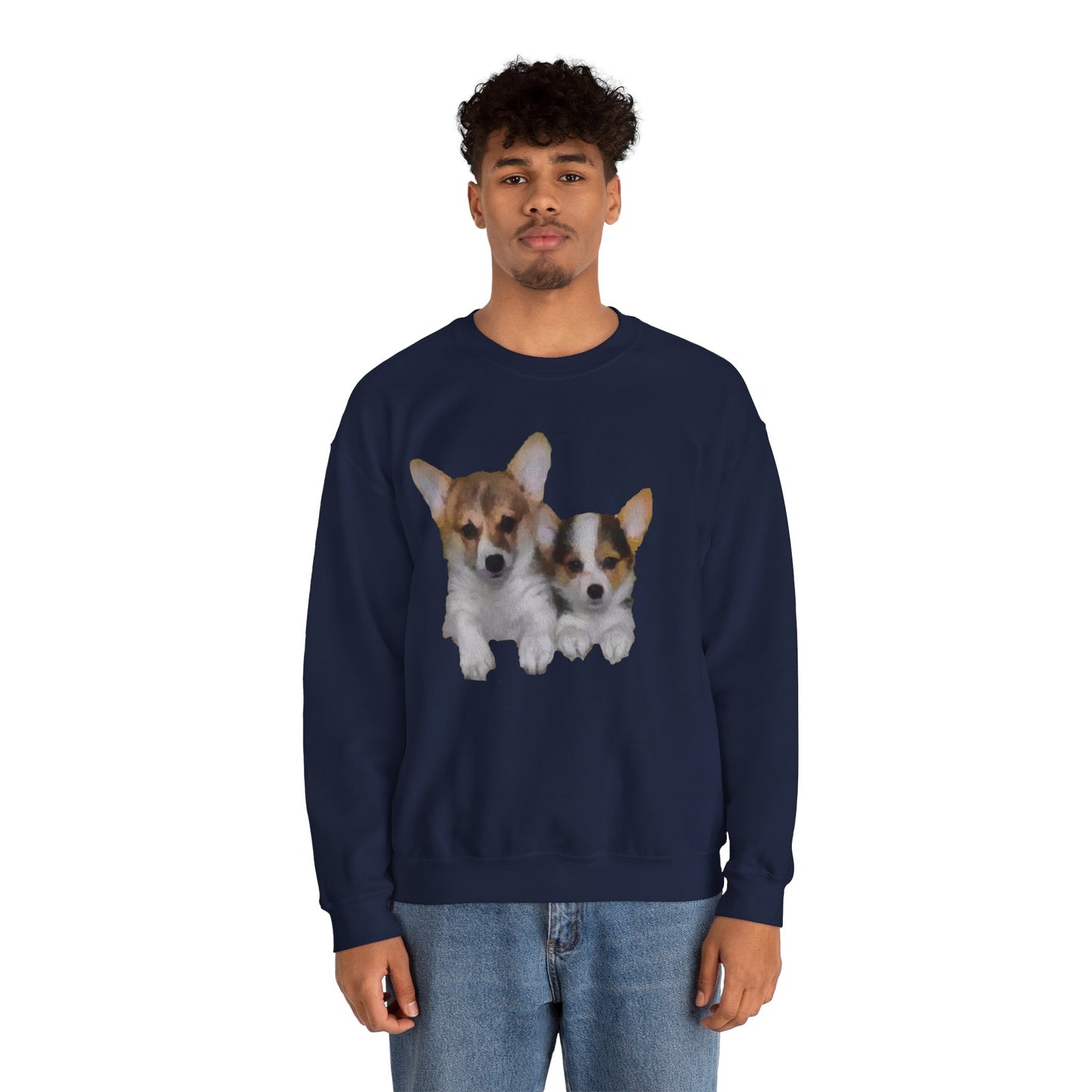 Welsh Corgi 'Cousins' Unisex 50/50 Crewneck Sweatshirt by DoggyLips™