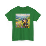 Black & Tan Coonhound Unisex Heavy Cotton Tee