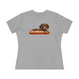 Dachshund  --  Weiner Dog  --  Women's Relaxed Fit Cotton Tee