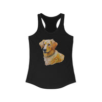 Golden Retriever Puppy Women's Slim Fit Racerback Tank