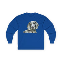 Weimaraner 'Greyson' Unisex Cotton Long Sleeve Tee