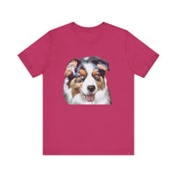 Australian Shepherd - Blue Merle Unisex Jersey Short Sleeve Tee