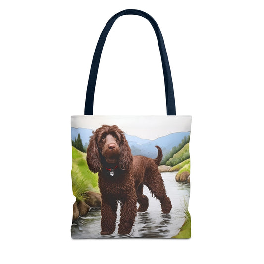 Irish Water Spaniel Polyester Tote Bag (AOP)