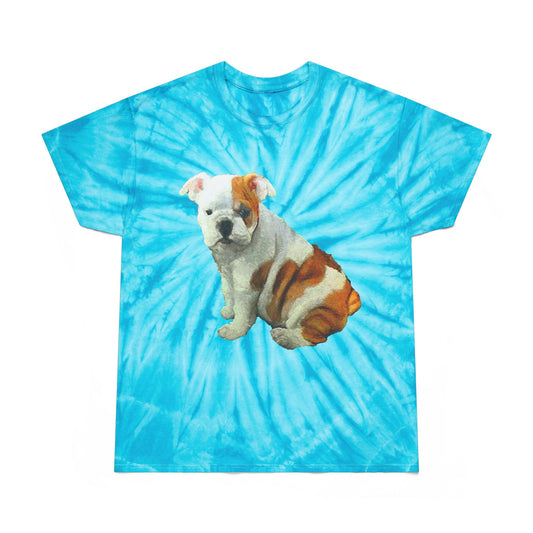 English Bulldog 'Bugsy' - Unisex Tie-Dye Tee, Cyclone
