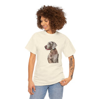 Weimaraner 'Rocky' Unisex Heavy Cotton Tee