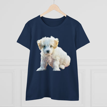 Bichon Frise Women's Midweight Cotton Tee