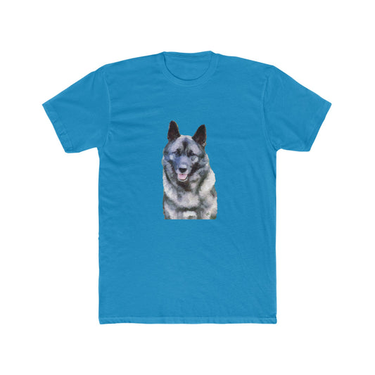 Norwegian Elkhound - Men's Fitted Cotton Crew Tee