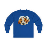 English Foxhound 'Sasha' Unisex  Cotton Long Sleeve Tee