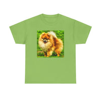 Pomeranian 'Pom Pom' Unisex Heavy Cotton Tee