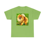 Pomeranian 'Pom Pom' Unisex Heavy Cotton Tee