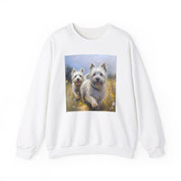 Cairn Terriers - "Run  Run"  - Unisex 50/50 Crewneck Sweatshirt