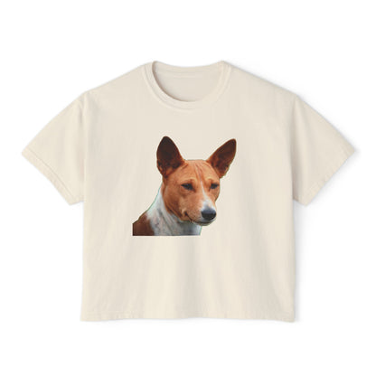 Basenji Women's Oversized Boxy Tee: A Harmony of Style and Comfort