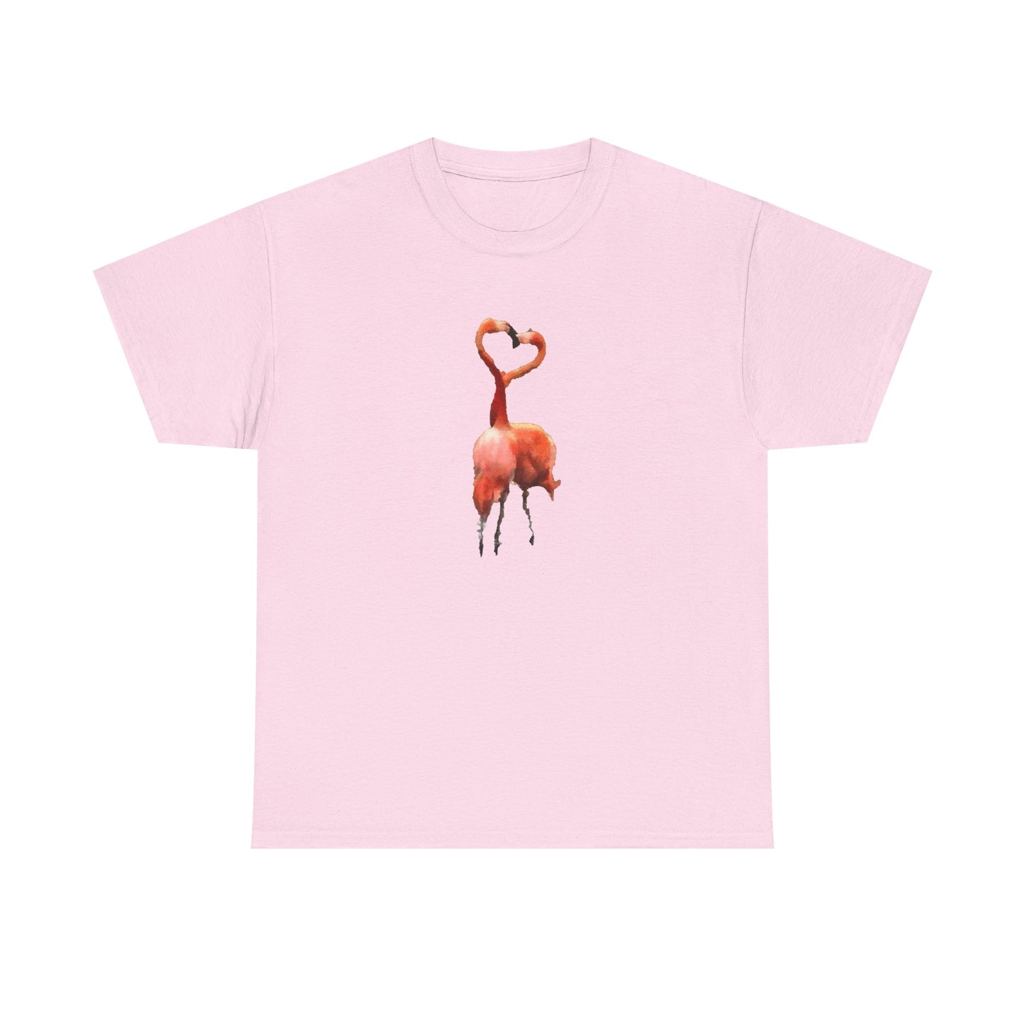 Flamingos - 'Love Birds'  Unisex Heavy Cotton Tee