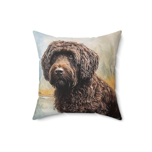 Barbet Spun Polyester Throw Pillow: Embrace Artistry and Comfort